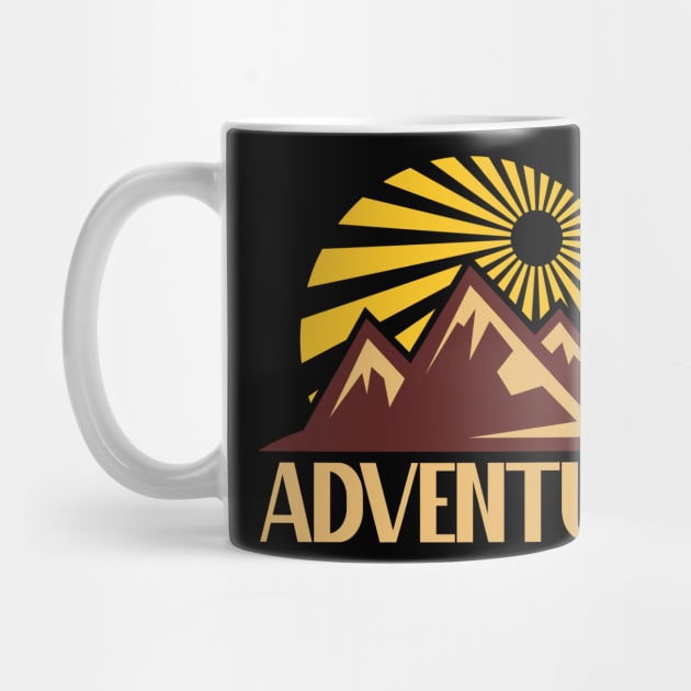 Adventure Hiking Mountains Outdoor Trekking Hiker by Foxxy Merch